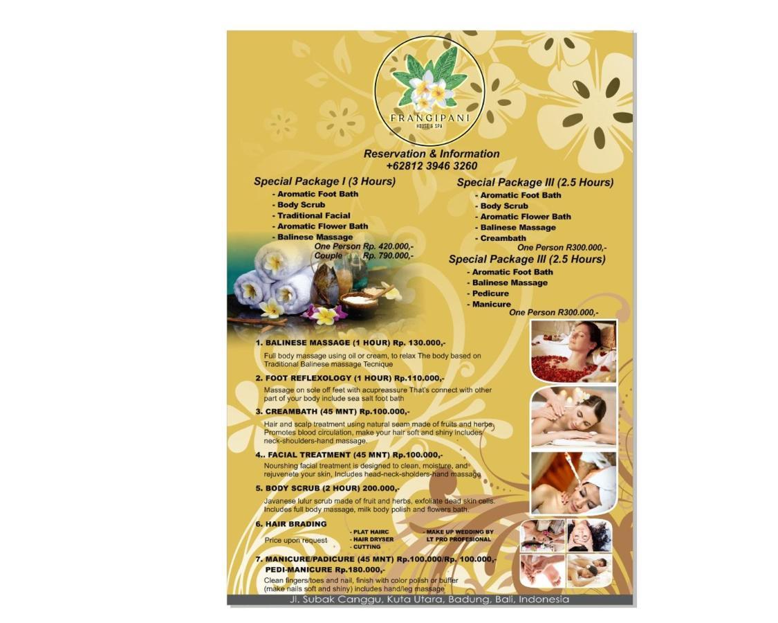 Frangipani House And Spa By Ecommerceloka Canggu Екстериор снимка